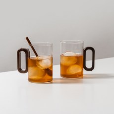 카빈스 예쁜 내열유리 카페 머그컵 500ml, 2개, 투명