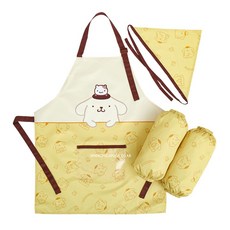 21000 산리오 앞치마 세트 토시두건 3종 [폼폼푸린 허니] 방수앞치마 미술 김치담그기 어린이집