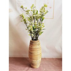 라탄꽃병 장식품 초대형 특대형 긴화병 빈화분 쇼윈도, 높이 50CM