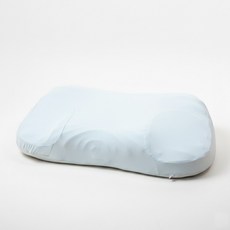 竹炭親水棉貝殼枕 冰絲涼感竹炭抗菌除臭 慢回彈釋壓護頸枕 記憶枕 側睡耳壓減緩, 淺藍色, 1件