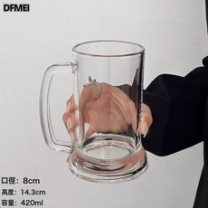 DFMEI 北歐精釀啤酒杯大扎啤玻璃杯大容量英雄杯果汁杯冷飲杯, 1個
