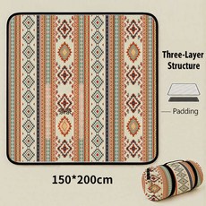 新款野餐墊防潮墊加厚防水便攜戶外露營地墊沙灘墊子草坪墊子, 喜文萊150*200cm