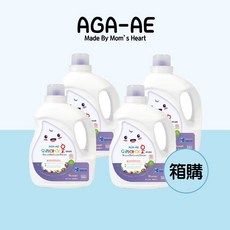 AGA-AE 嬰兒衣物清潔液 3L 四入組 低敏植物基底配方, 1個, 洗衣精4入
