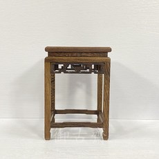 御古齋 正方形藝品展示底座 小花台 一件一標 [三種尺寸], 大, 虎斑雞翅木, 1