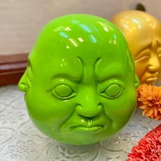 伍拾錢 喜怒哀樂紙鎮 禮品不倒翁裝飾品，辦公室桌面擺件，穩固紙張防止散落，精緻工藝值得收藏, 綠色, 1個