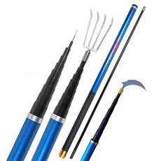 수초제거기 휴대용 장대봉 수초꾼 낚시장비 막대 제거봉 수초 미끼, 7m 둥지 틀기+낫+커넥터