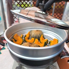 찜솥 만두 야채 생선 찜기 2단, 1개, 30cm