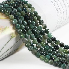 HAAMIIQII 60pcs 6mm Natural Moss HAAMIIQII 60pcs 6mm Natural Moss Agate Stone Beads Round Loose Gem, 미정, 6mm 60pcs
