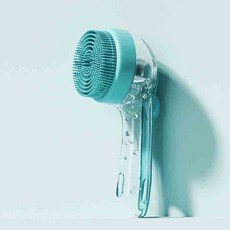 寵物按摩刷 寵物清潔刷 狗狗洗澡刷 寵物美容刷, 1個, 洗澡刷【可加液】加長版-寶石藍