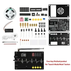 DC 5V DIY 디지털 FM 라디오 키트 87-108MHz 가변 주파수 RDA5807M 전자 납땜 연습 어셈블리 느슨한 부품, 02 DIY Kits B