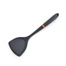 廚房用具大號全包一體手柄硅膠剷耐高溫不粘鍋專用鍋鏟, 1個, 灰色大號硅膠鍋剷