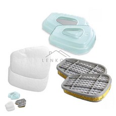 렌콩 방독 방진 필터세트 3m방독정화통 3M방독마스크 산업용마스크, 1개