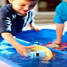 HM 물놀이 보트 / 재활용 플라스틱 유아 아기완구, 옐로우,레드,블루, 1개