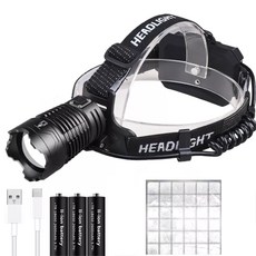 xhp360 헤드랜턴 xhp160 업그레이드버전 3000mah배터리3개포함 등산 낚시 해루질 LED 랜턴 써치라이트 도미노스토리, xhp360헤드랜턴+18650배터리3000mah3개포함