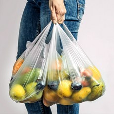 마트봉투 1호 청유백 20X33 200매/손잡이 재활용 일반 쓰레기 비닐봉투 파란 봉지 배달 포장 대용량 비닐백, 1개