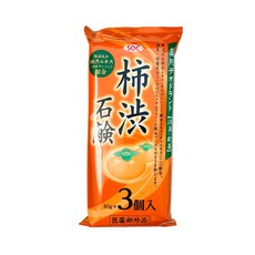 단감 비누 노인 몸 냄새 제거 고급 천연 수제비누 감추출물 탄닌 녹차추출물 향균 각질 잡티 사춘기 여드름 등드름 피부 진정 땀냄새 체취 제거 바디워시 비누 3개입, 3개입 1개, 79.9g