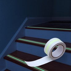 제임스마켓베이직 안전라인 미끄럼방지 테이프 5cm 화이트야광 축광테이프