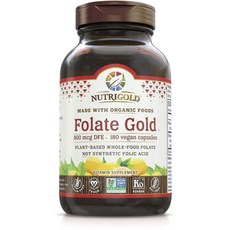 NUTRIGOLD 葉酸金 800mcg DFE 無麩質素食膠囊, 1個, 180 件