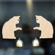 현관문 차임벨 도어벨 카페 풍경 개업 집들이선물 출입문 한옥, 비치우드 2개, 1개, 기본 색상