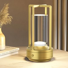 실내외 충전식 무선 휴대용 테이블 램프 3000mAh 소형 배터리 구동 작동 조명 3가지 색상 모드 디밍 방수 레스토랑침실캠핑용 LED 데스크 램프골드, 2pcs Black