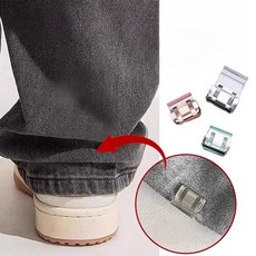 모든 바지 밑단 고정 클립 조절 끌림 방지 셀프 기장 수선, 6개, 투명