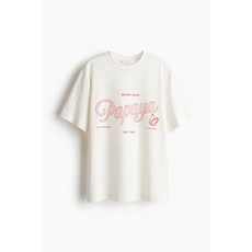 에이치앤엠 H&M 프린트 티셔츠 - 화이트 / Beach Cafe-276388