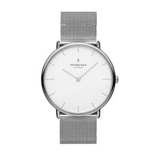 Nordgreen Native 皓白表盤 - 月光銀36mm腕錶，簡約時尚，提升個人品味, 1個