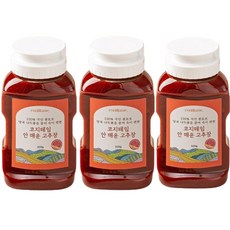 안매운 고추장 국산고춧가루 어린이 아이용 순한맛 저자극 고추장, 320g, 3개