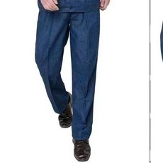 夏季薄款長袖牛仔工作服套裝, 1個, 夏季經典款褲子,175XL, 夏季經典款, 褲子