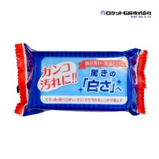 일본 로켓비누/찌든때 전용 6654 블루 세탁 비누/부분세척에 뛰어난 세척력, 1개, 135g