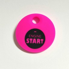 引擎啟動吊飾 復古頸繩設計, 桃紅鑰匙套, 1個