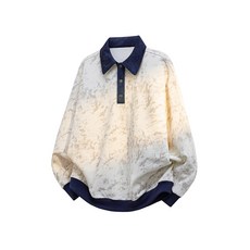 美式撞色拼接長袖衛衣 - 春季休閒上衣