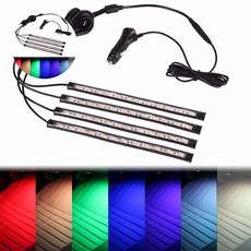 360도 자동차무드등 풋등 튜닝 실내등 단색4바, 은하수 2.단색-스카이-4바, 1개