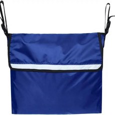台灣發 輪椅後掛包 電動車收納袋 多功能防水置物袋 輪椅配件, 1個, 藍色輪椅後背收納包+反光條