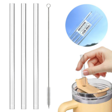 스탠리 스타벅스 40oz 1.18L 텀블러 호환 트라이탄 빨대 3P + 세척솔 세트, 1개