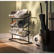 IKEA代購 ÄLGANÄS 鞋架 黑色 76x24x59 公分 節省空間收納，簡約時尚, 1個