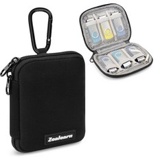 라벨이 있는 USB 플래시 드라이브 케이스 6개의 슬롯 오거나이저 보관 케이스 썸 파우치 삼성/샌디스크/점프 등과 호환 블랙, 라벨이 있는 USB 플래시 드라이브 케이스, 6개의 슬