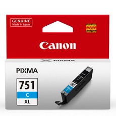 CANON 原廠墨水匣 PGI-750BK CLI-751BK CLI-C/M/Y/GY, 1個, CLI-751C 藍色