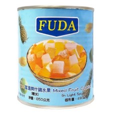FUDA 富達牌 什錦水果罐頭 850g, 1個