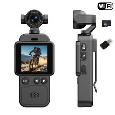 Selara 휴대용 초소형 액션캠 360도 회전렌즈 wifi 초고화질 자전거 오토바이 블랙박스, 블랙, H13V