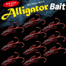 JRC엘리게이터 BB호그40 2인치 쏘가리 송어전용웜 얼음축제, P06레드블랙펄, 1개