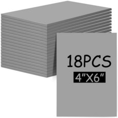 MotiMind 18피스 리놀륨 블록 10.2 x 15.2cm(4 x 6인치) 판화용 고무 조각 블록 소프트 그레이 리노컷 블록 DIY 공예 프로젝트 스크랩북 페인팅 스탬프 메