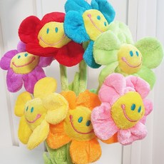 레인보우파티 해바라기 스마일 꽃 인형 7P SET, 1개, 7가지색상 SET, 32cm 1개, 7가지색상 SET, 32cm