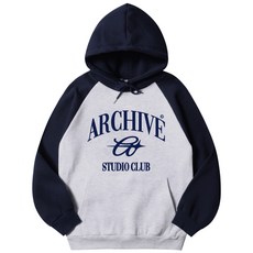 어나더 아카이브 ANOTHER ARCHIVE 래글런 에이스텔라 후드티_화이트멜란지