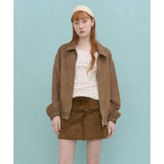 [블랙모먼트] 시그니처 스웨이드 오버핏 재킷 2WAY [브라운]