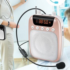 휴대용 유선 마이크 앰프 로즈골드 AUX 가이드 강의, 상세페이지 참조, 상세페이지 참조, 1개