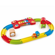 德國Hape 火車軌道音樂組 音樂玩具 火車玩具 軌道玩具 幼兒玩具 交通玩具 學齡前 早教玩具 兒童安全玩具, 1個, Multicolor