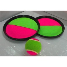 sns 古早味 粘巴球 黏巴球 粘貼球拍組 吸盤球組 直徑18cm (2個圓拍 2粒球) 台灣製造, 1個