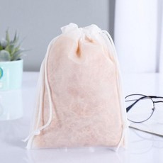 부직포 신발 정리 더스트백 다용도 선물 포장 복주머니 조리개 파우치 봉투 커버, 1개, 베이지 20x27cm