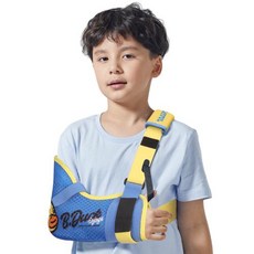어깨보조기 어깨통증완화 밴드형 어깨지지대 VELPEAU Kids Arm Sling Shoulder Immobilizer with Waist Strap Sponge Filled De, For right arm 2, For right arm 2